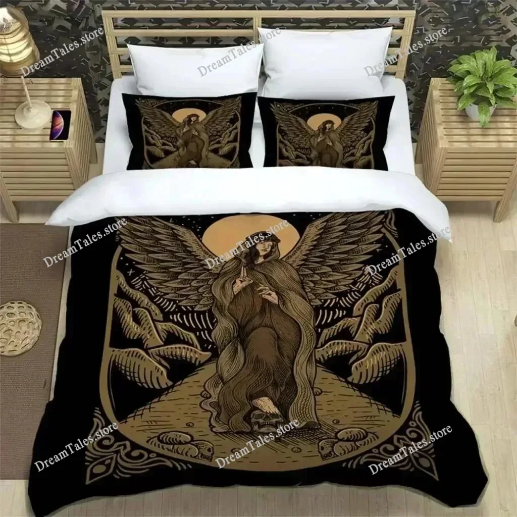 3D Print Medieval Dark Retro Digital Bedding Set Duvet Cover Bed Set Quilt Cover Pillowcase Comforter King Queen Size Boys Adult