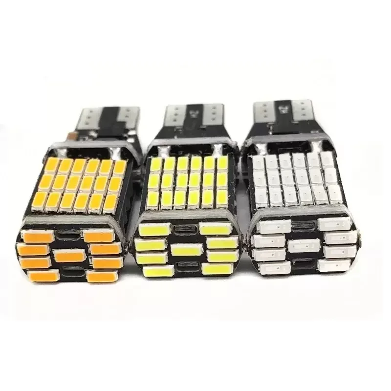 

2 шт. T15 Супер яркий указатель поворота W16W 921 912 T16 T10 902 Светодиодные лампы 45 SMD 4014 Замена для автомобиля фонарь заднего хода белый