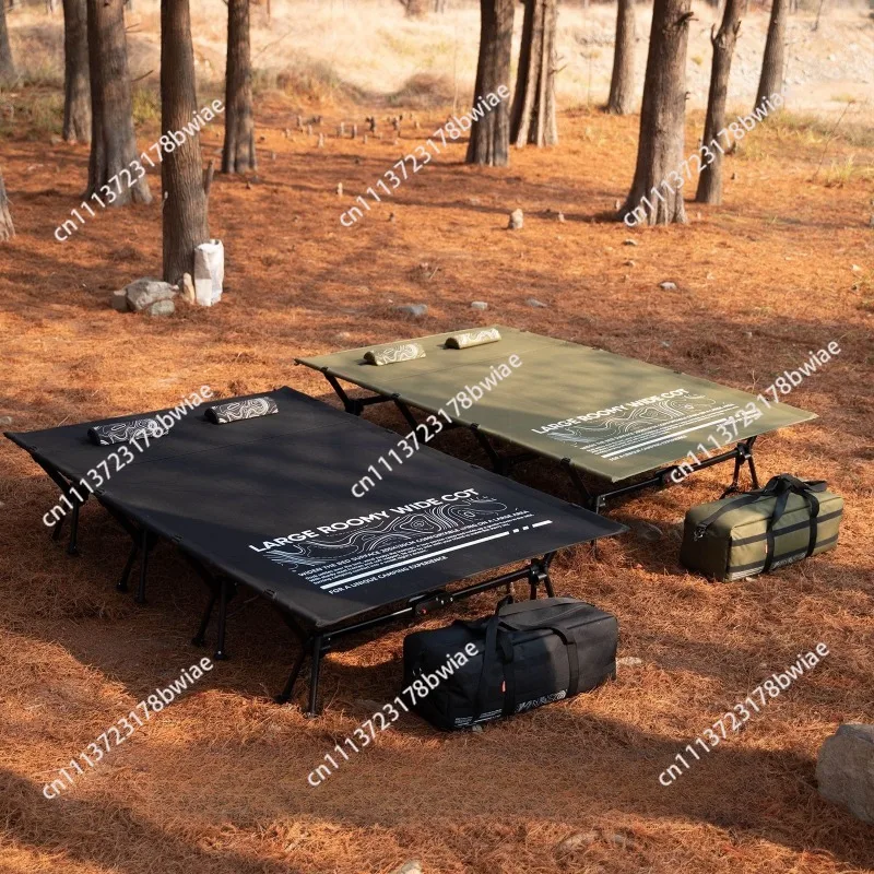 Outdoor camping family bed - adjustable height, foldable double bed, portable camping nap bed, extra wide bed
