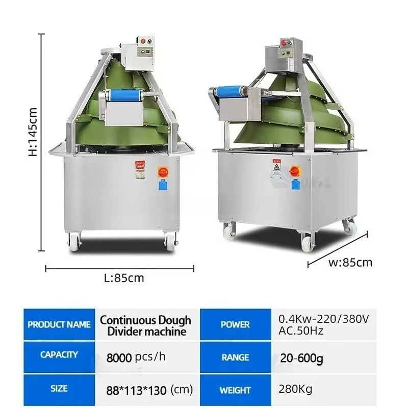 FL 2026 New Professional Dough Ball Divider and Rounder Machine for Commercial Bakeries Pizza Dough Cutting and Dough Customized