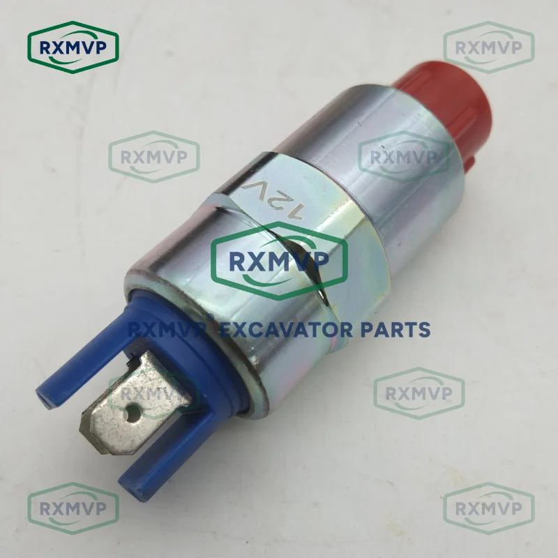 26420472 Fuel Shutdown Cut Off Solenoid Valve 12V Fits Forklift Excavator Perkins Diesel Engine Parts