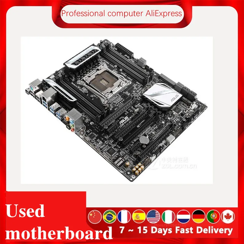 Imagem -03 - Placa-mãe de Mesa Original Usada para Asus X99-a Usb 3.1 X99 X99m Soquete 2011 Lga 2011 Core i7 Lga2011 v3 Ddr3