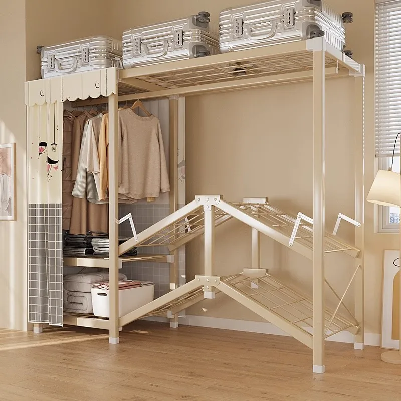 Foldable Fabric Wardrobe for Small Spaces Bedroom Closet Storage Organizer Easy Assembly Free Standing Steel Frame Durable