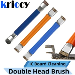 IC Board Cleaning Brush Bristle Steel Wire Double Head Anti Scald Phone Welding Plate Glue Dust Removing Electronics Repair Tool