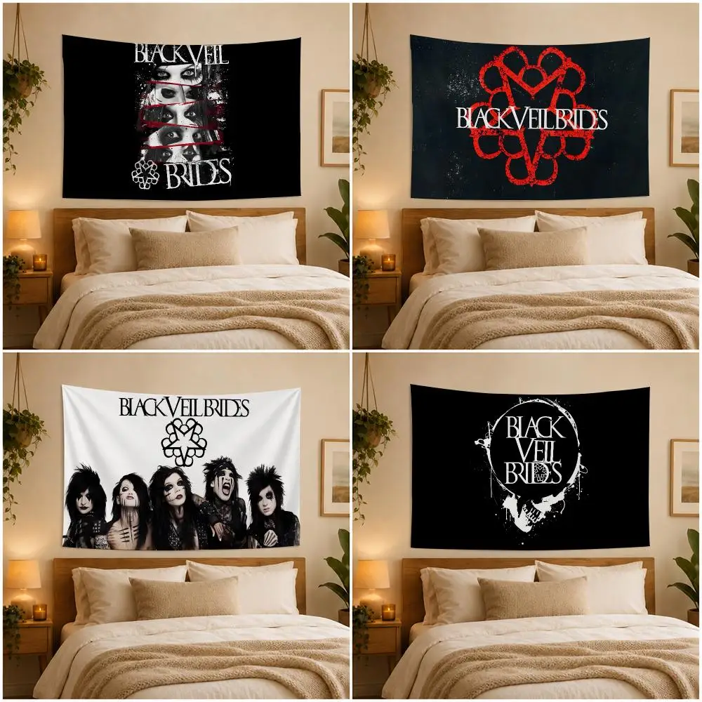 Band Black Veil Brides Tapestry Wall Hanging Bohemian Wall Tapestries Mandala Home Decor For Living Room Bedroom Dorm