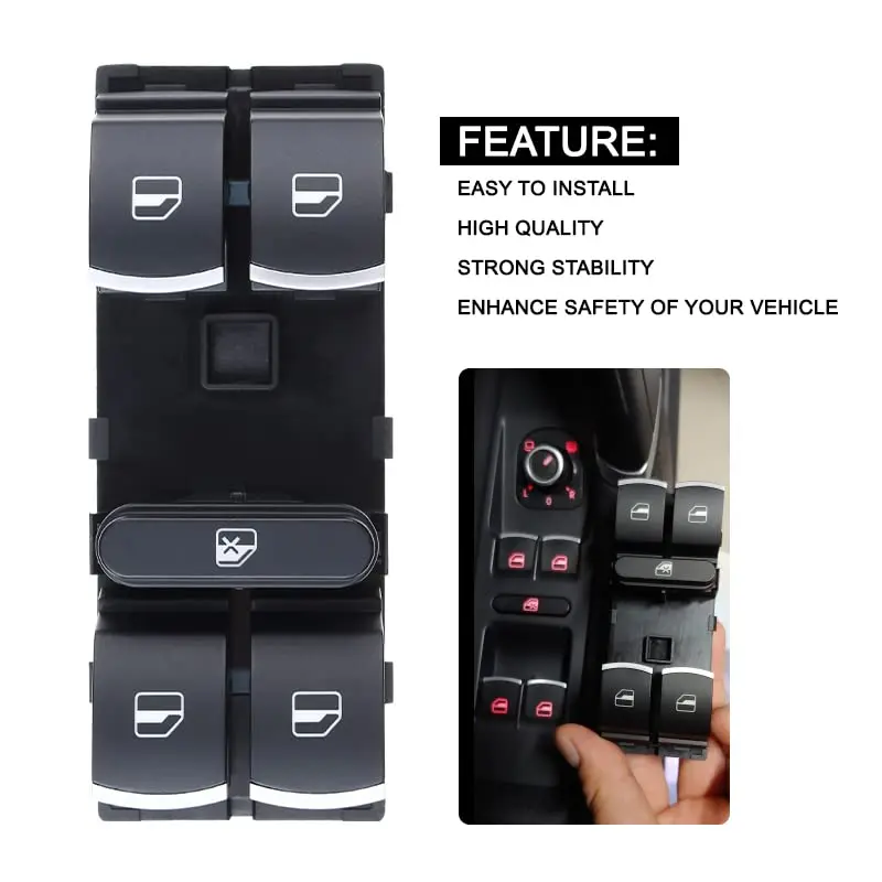 Master Power Window Switch Front Left Side 5ND959857 For Volkswagen VW Jetta Passat CC Golf Tiguan Touran 2005-2014 5K4959857 - view 6