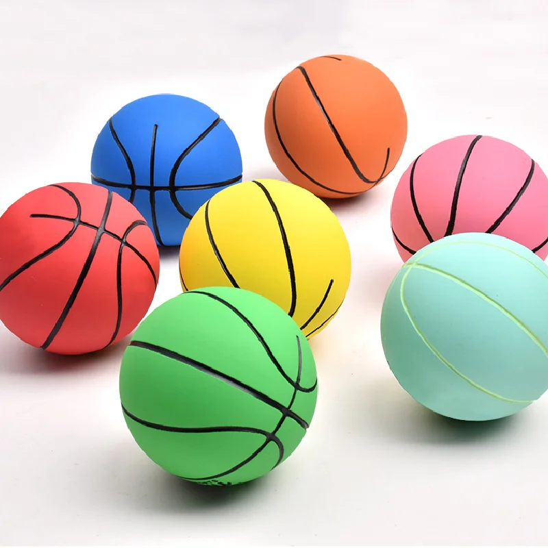 6cm  High Elastic Mini Rubber Small Basketball Hollow Bouncy Ball Stress Ball Kids Toy Party Game Kids Ball Outdoor Sports Beach