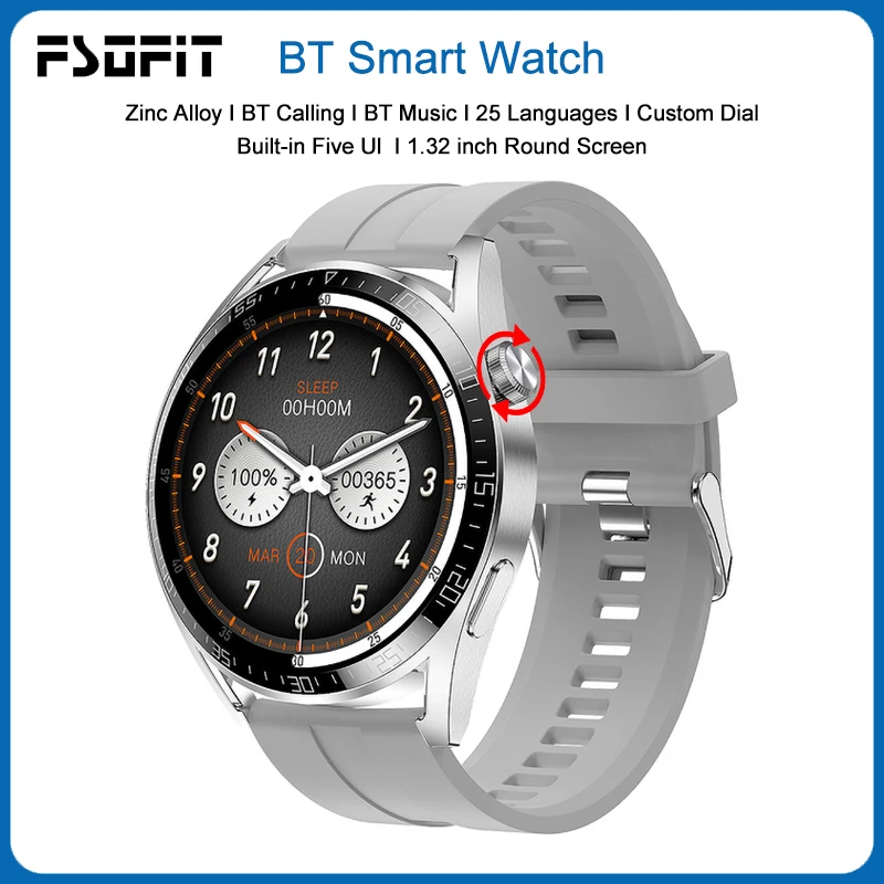 1.32-inch Smartwatch Bluetooth Call BT Music Voice Assistant Heart Rate Sports Fintess Women Men Smart Watch For Huawei GT2 Pro