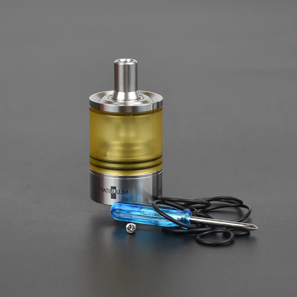 

Вейп-атомайзер WOLFCOOLVAPE Patibulum Unleashed RTA 22 мм, 316SS PEI, 3.5 мл, с одним испарителем