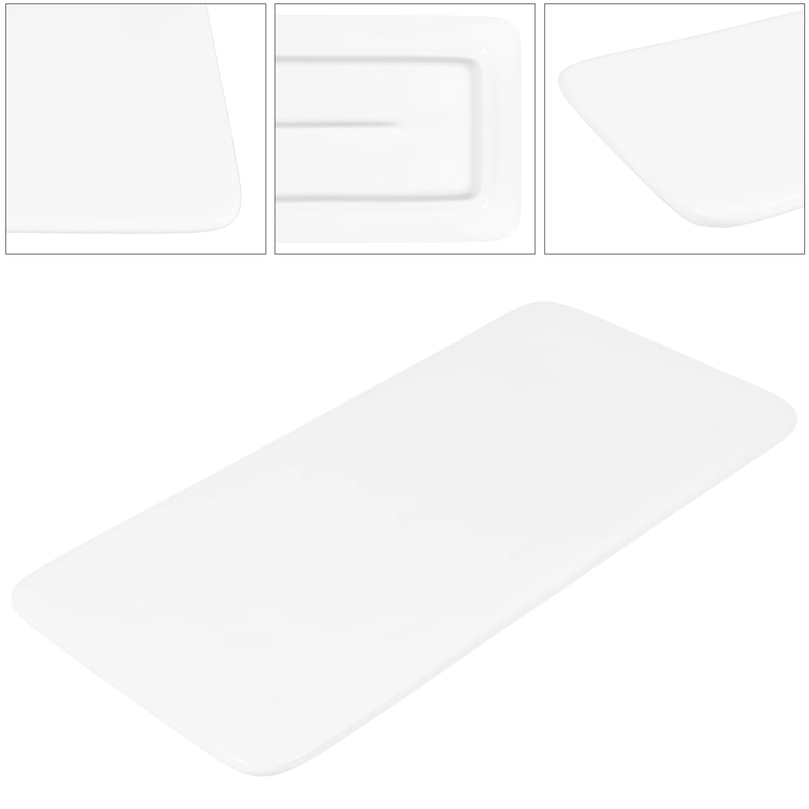 

1Pcs Rectangle Ceramic Platter Sturdy Kitchen Serving Tray Ideal for Sushi Pasta Fruit Dessert Western Style Dining