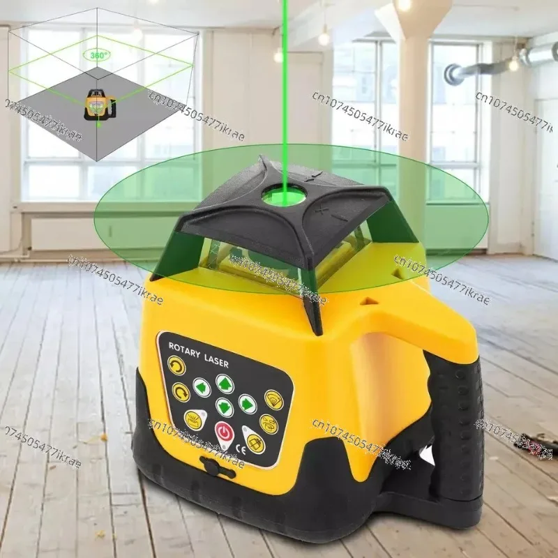 Green Beam Rotary Laser Leveler 500M Range Measuring Laser Level with Remote Control Water Proof Dust