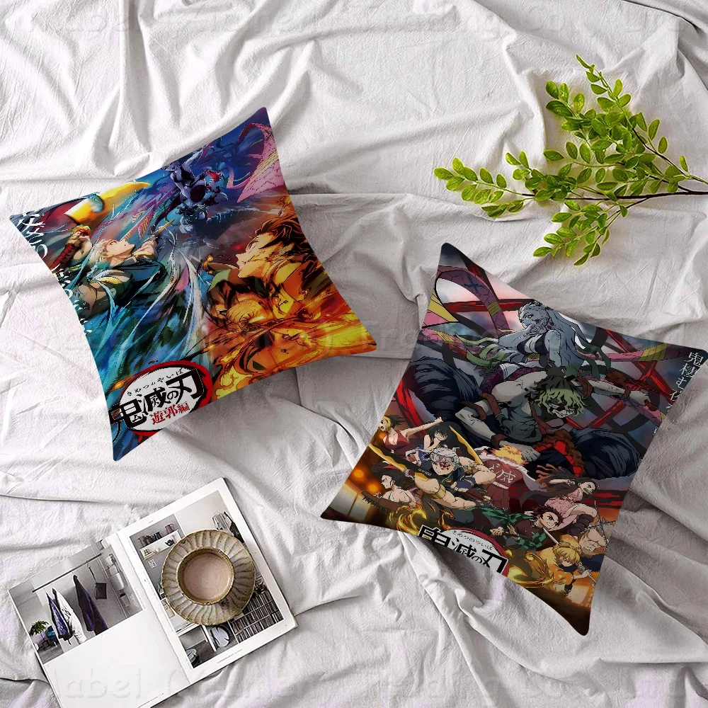 Anime Demon Slayer Cushion Cover Pillow Cover Decor Pillowcase Printed Cushion Case For Couch