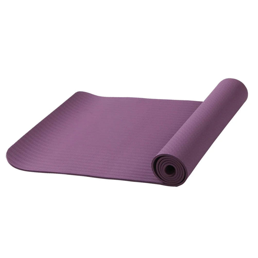 

Portable Eco Tpe Yoga Mat Dark Purple High Density Anti-Slip Fitness Exercise Camping Mat Comfortable Durable Eva Support