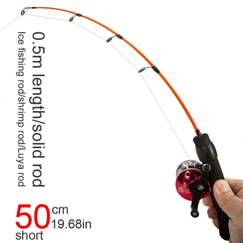 Ice Fishing Rod With Reel Outdoor Sport Mini Fishing Feeder Ultra-short River Shrimp Carp Fishing Pole Winter Fish Rods Tackles