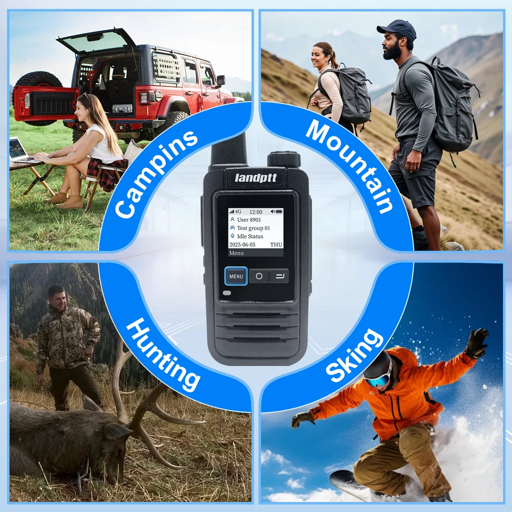 Landptt A9 4g Walkie Talkie Radio Long Range Free Platform Large Battery Internet POC PTT Long Distance Radio Communicator