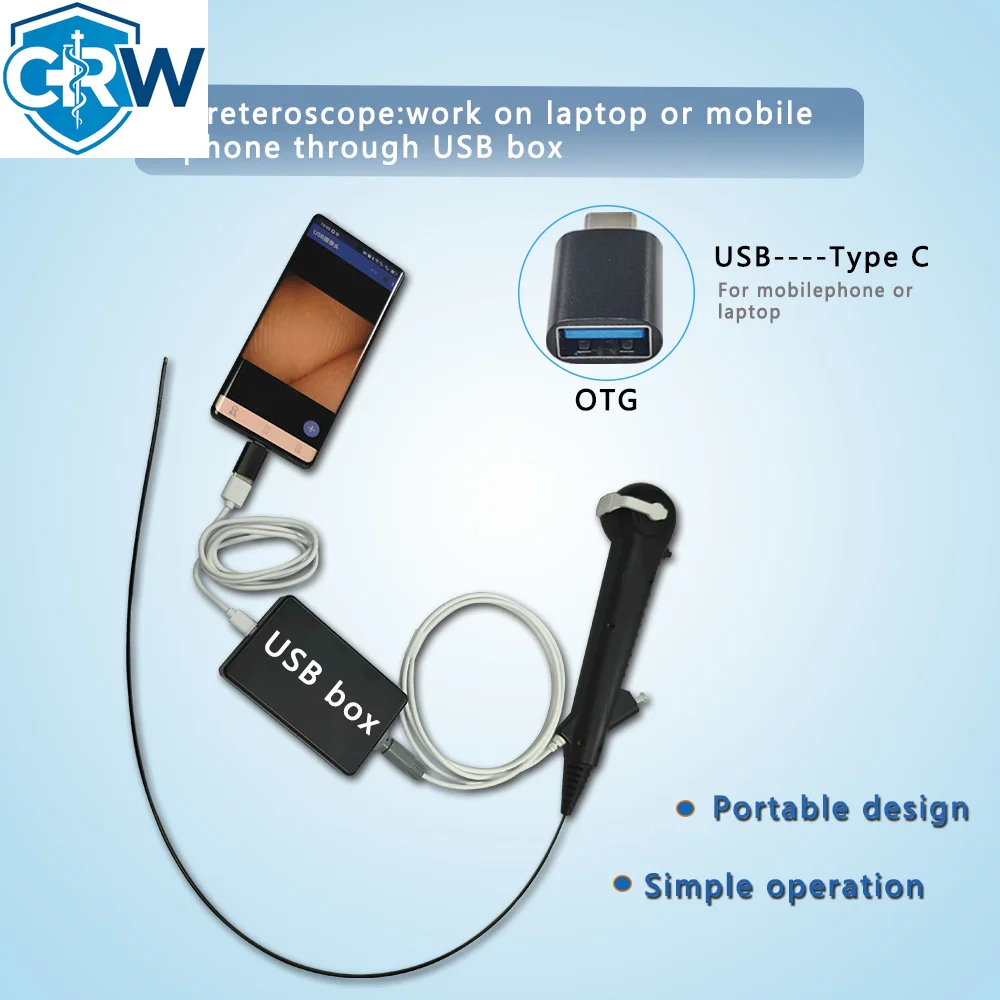 CRW Flexible Disposable Urological Set Veterinary Medical Diagnostic Equipment with   Instruments Properties