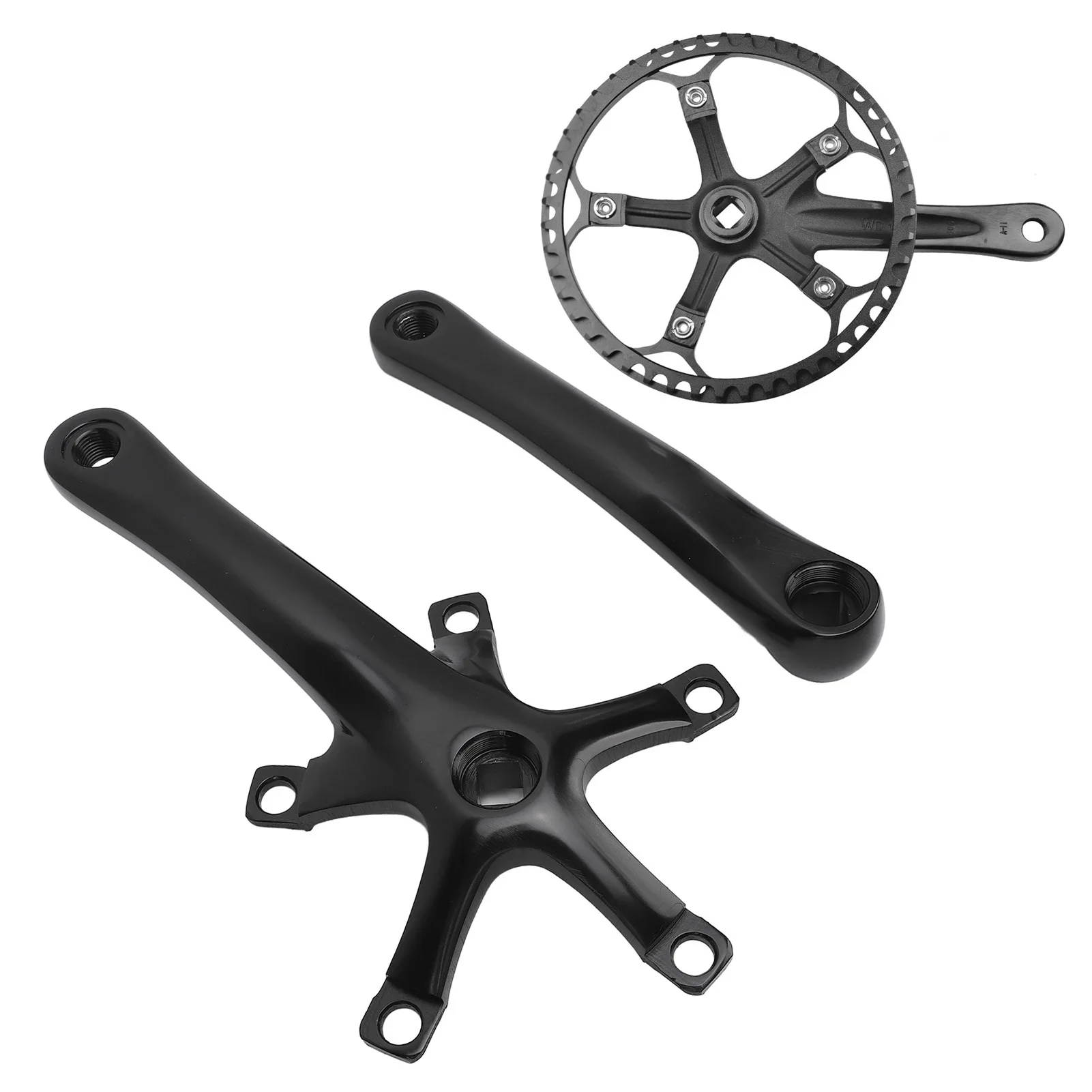 

Riding Crankset Cycling Crankset Strong Structure 165mm Crankset Set Aluminium Alloy Crank Arm Set for Travel Outdoor Activities