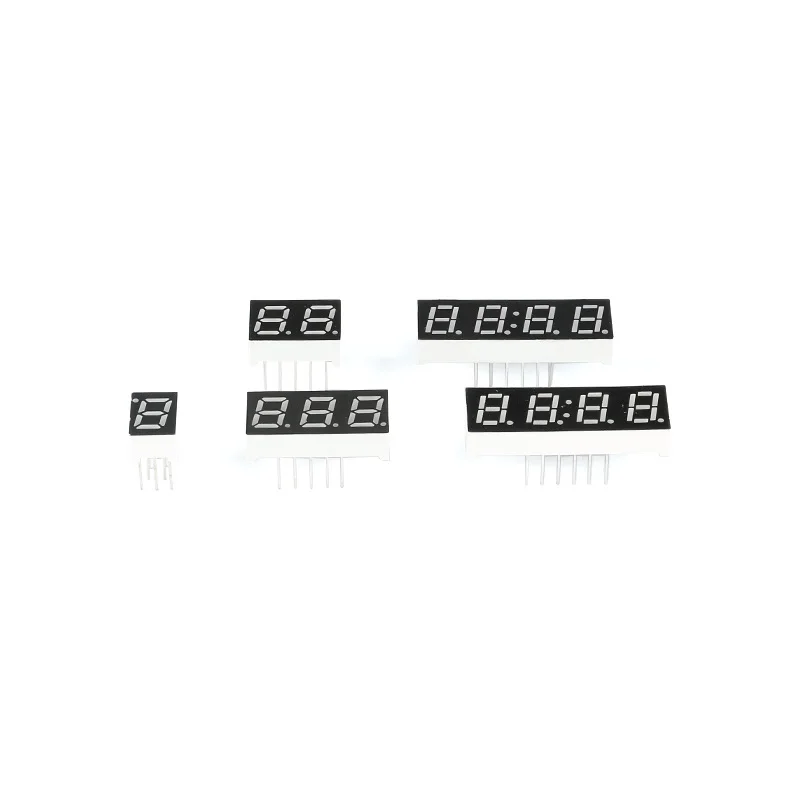 5 Stück Digitalröhre 4-Bit-Anzeigeuhr, gemeinsame Anode, gemeinsame Kathode, 0,28, 0,36, 0,56, 0,8 Zoll, 4-Bit, 7-Segment, rot, elektronisch, DIY – Detail 3