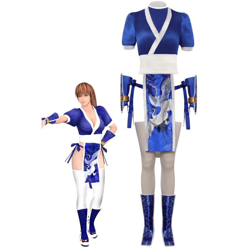 

KASUMI Cosplay Women Costume Anime Fighting Game Dead Or Alive Roleplay Fantasia Outfits Woman Halloween Carnival Party Clothes