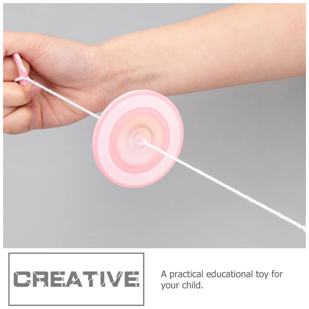 

5pcs Pull String Wooden Peg Tops Bright Color Educational Toy for Kids Mini Creative Learning Toy Environmental