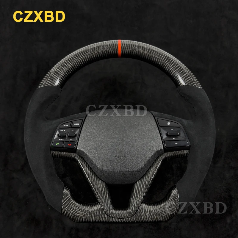 

Fit For HYUNDAI TUCSON Real Carbon Fiber Steering Wheel High Quality Sport Wheel Customized