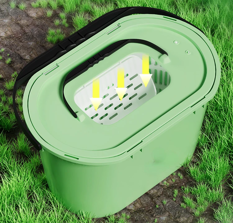 

Live fish bucket double-layer thickening Luya bucket stream equipped with fish box fishing bucket