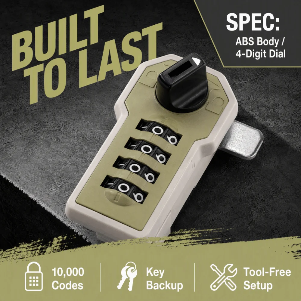 Security Resettable 4 Digit Code Lock With Keys Durable Combination Cabinet Lock Mechanical Code Lock Locker