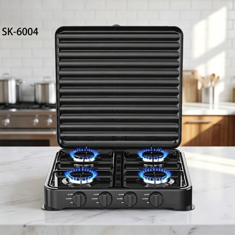 Four-hole Gas Stove, Four-stove Countertop Gas Stove, Liquefied Gas Stove, Fire Adjustment SK-6004