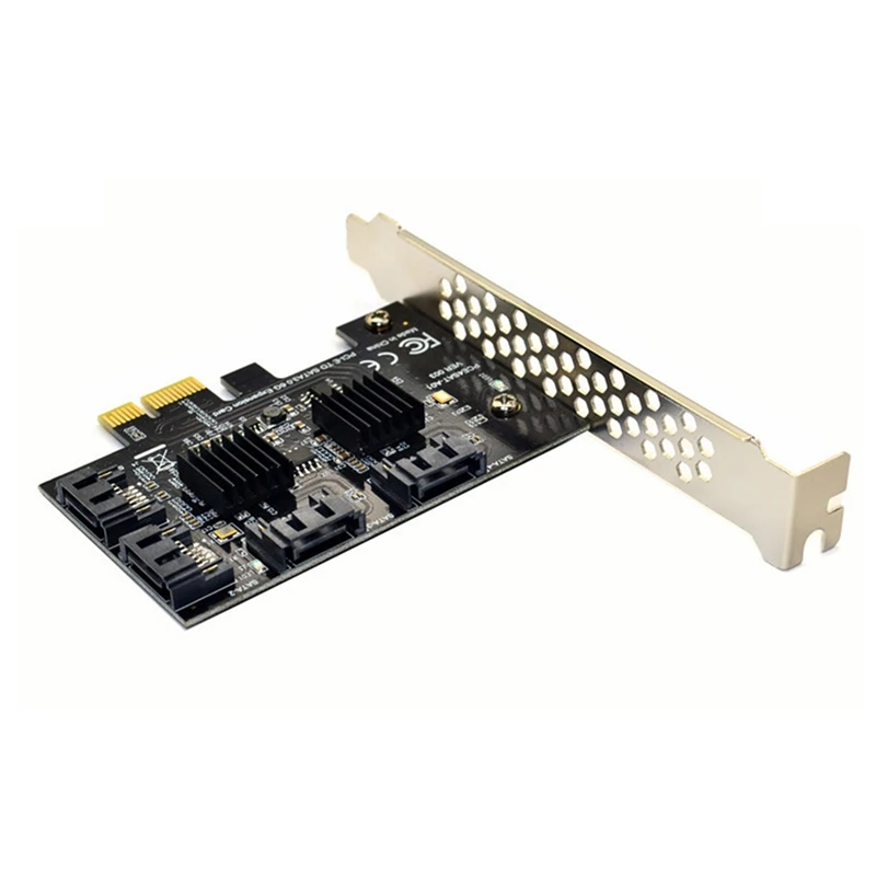 Tarjeta elevadora PCI-E a SATA 3,0, adaptador de tarjeta de expansión SATA3.0 de 4 puertos, disco duro de expansión para disco duro IPFS