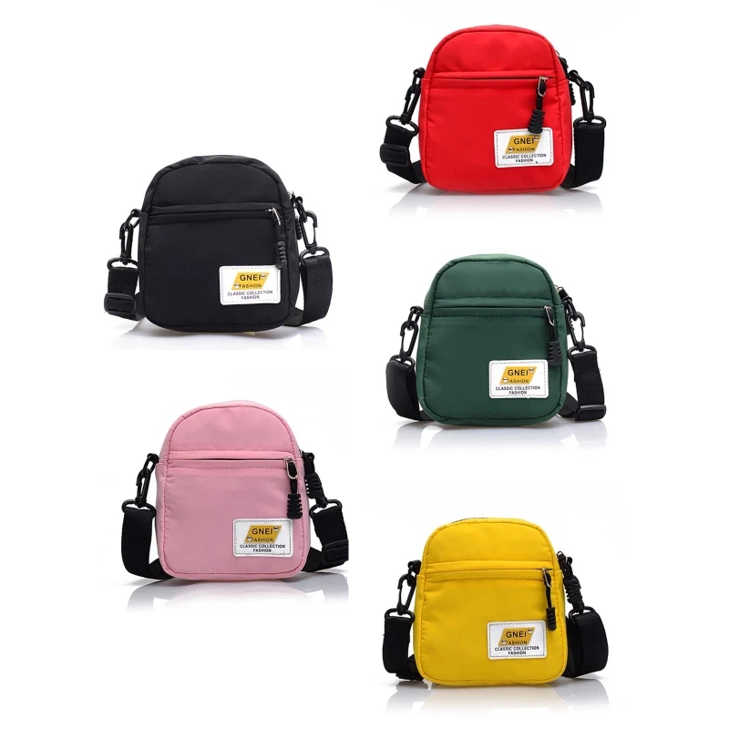 

Nylon Crossbody Bag Solid Color Small Purse Casual Shoulder Bag for Women E74B