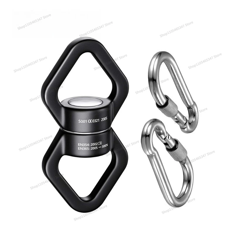 For Rotating Ring Yoga Hammock Autumn Million Wheel Outdoor Rock Climbing Mountain Bungee Jumping 8 Character Rotating Buckle