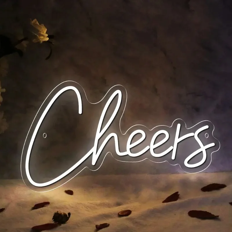 

Неоновая вывеска "Cheers", светодиодный настенный светильник с регулируемой яркостью через USB, декор для вечеринок, баров, пабов, ресторанов, свадеб, дней рождения, идеальный подарок