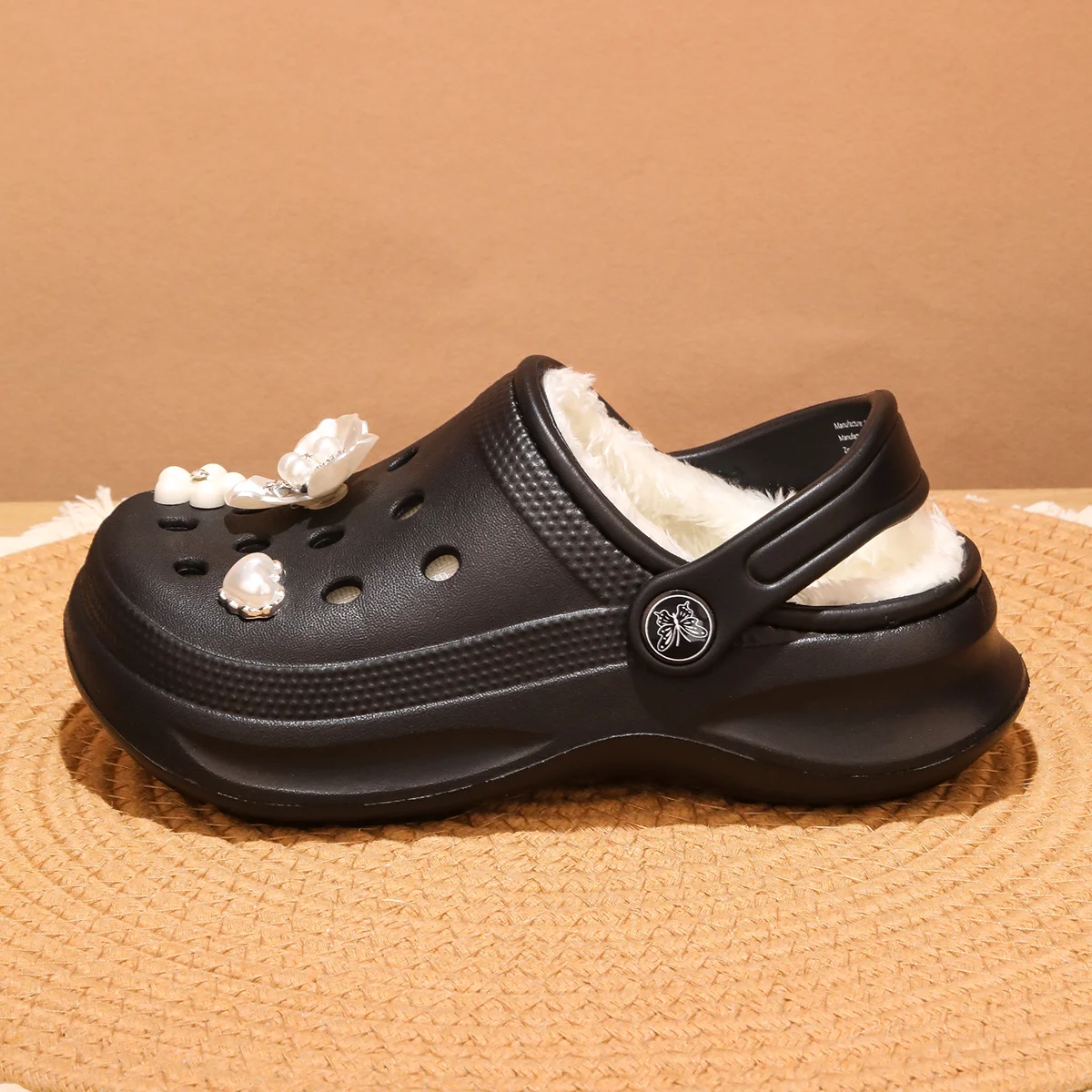 Kinder-Clogs und -Mules mit Fellfutter, leichte Garten-Schuhe mit Baumwollfutter, warme Hausschuhe für Jungen, Mädchen und Kleinkinder, 168. – Detail 17