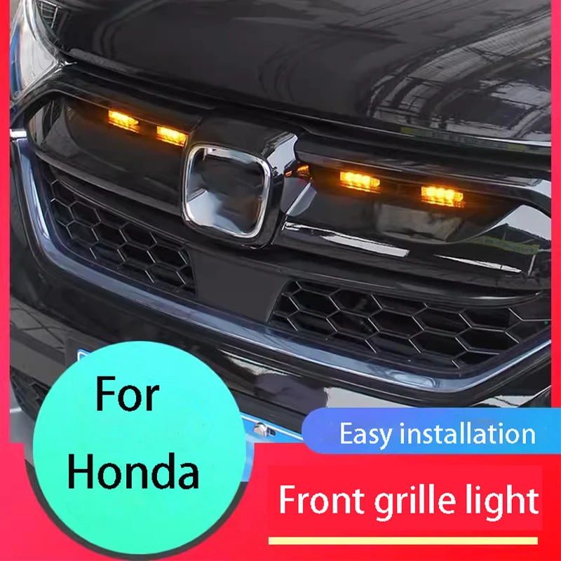 Voor Honda Accord Inspireren Crv Urv Jazz/Fit/Life Odyssey Civic Elysion HR-V XR-V Vezel Voor Grille Licht Waarschuwingslichten Mistlamp