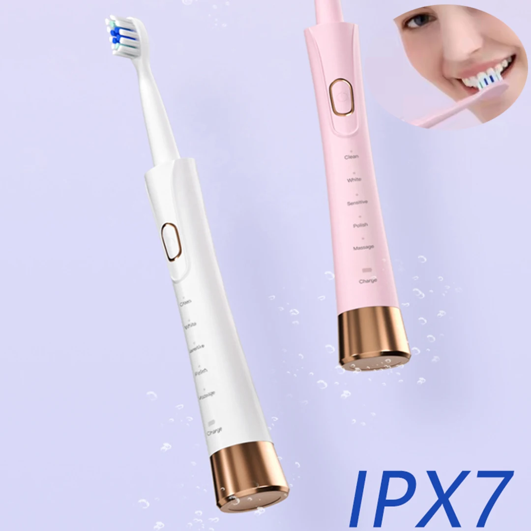 

Sonic Electric Toothbrush Adults Home Waterproof Rechargeable 5Speed Adjustment Whitening And Cleaning To Remove Yellowing Teeth