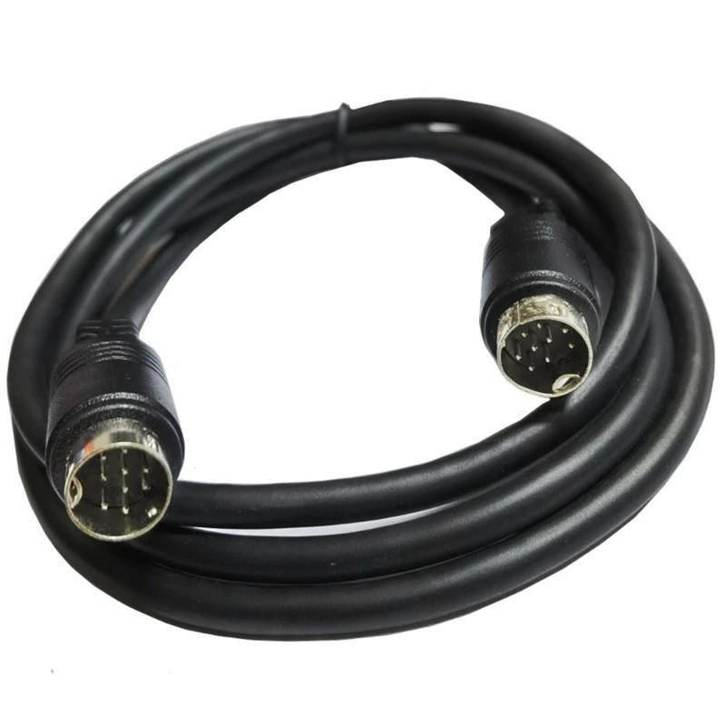 1m 2m 9Pin DIN Male Plugs to 9Pin DIN Male Extension Adapter Cable Leads for Home Entertainment System