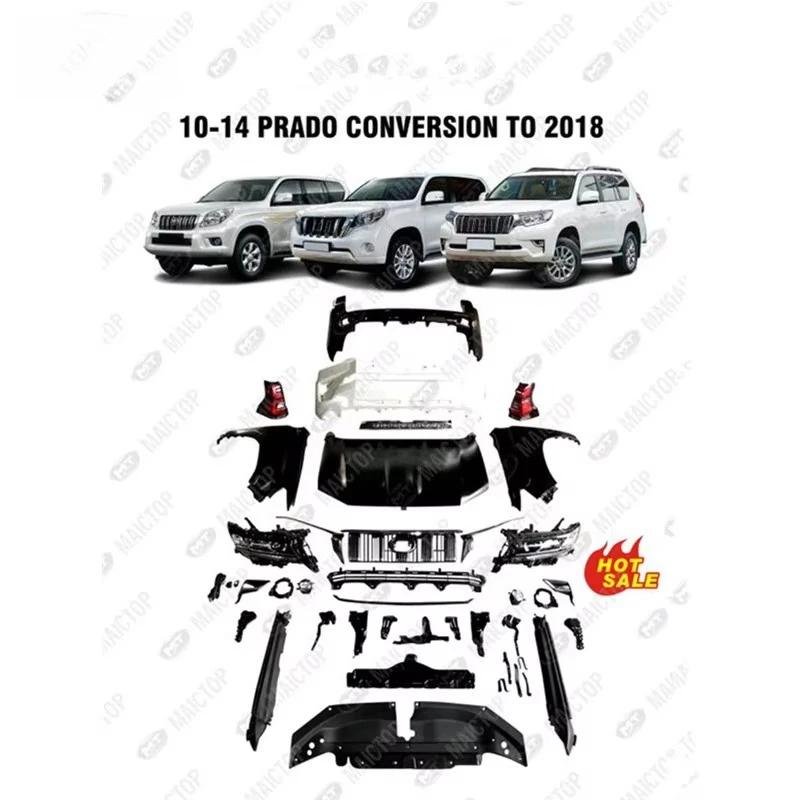 

Maictop Facelift Body Kits Car Bumpers to 2018 Upgrade Kit for Land Cruiser Prado FJ150 GRJ150 2010-2017