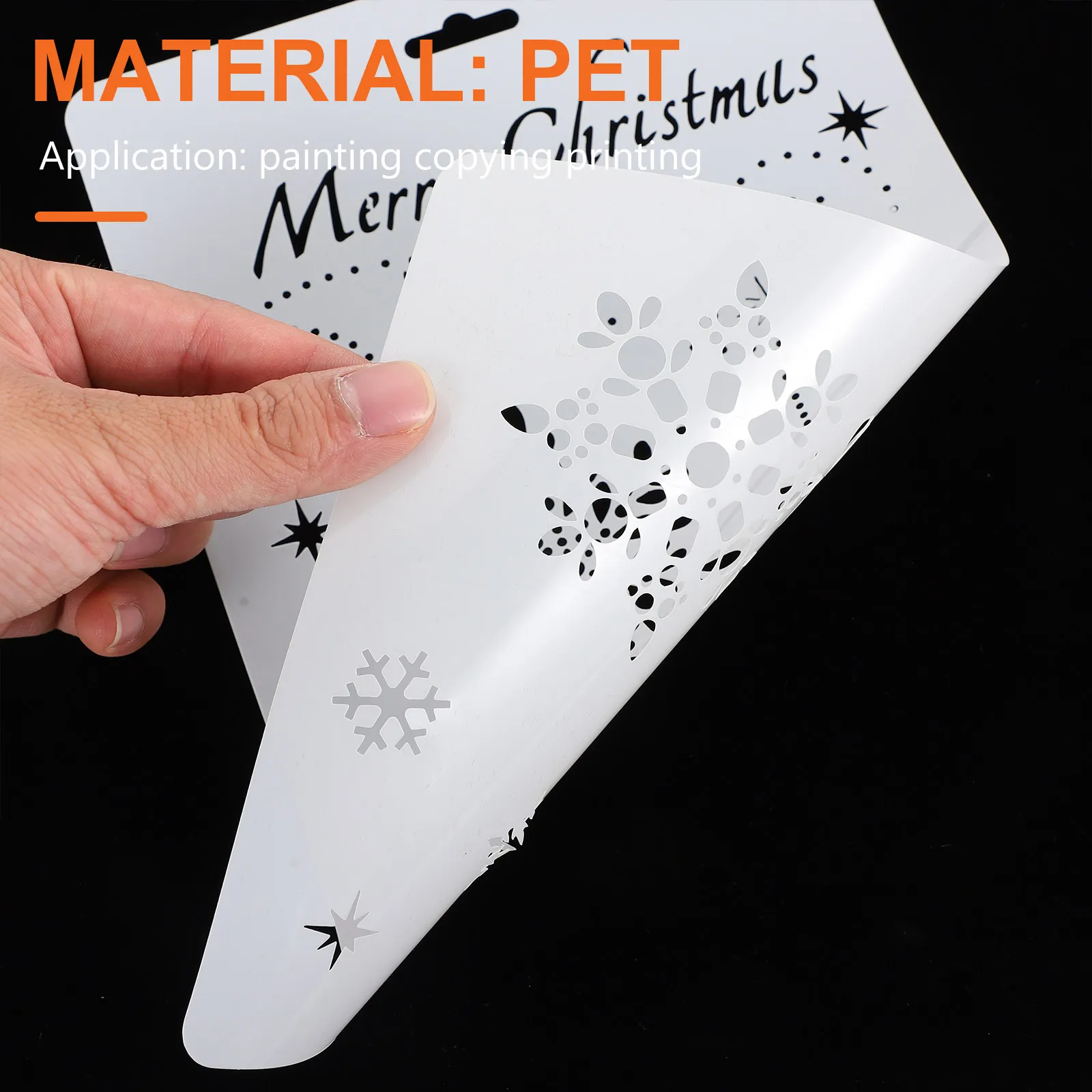 10Pcs Hollow Christmas Drawing Template Safe Reusable Plastic Stencil for DIY Greeting Cards Photo Albums Diary Craft