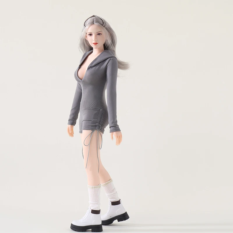 1/6 weibliche Figur Bodysuit Kleidung, Träger-Badeanzug Jumpsuit Rock Outfit für 12 Zoll Soldaten-Actionfigur Puppenzubehör – Detail 5