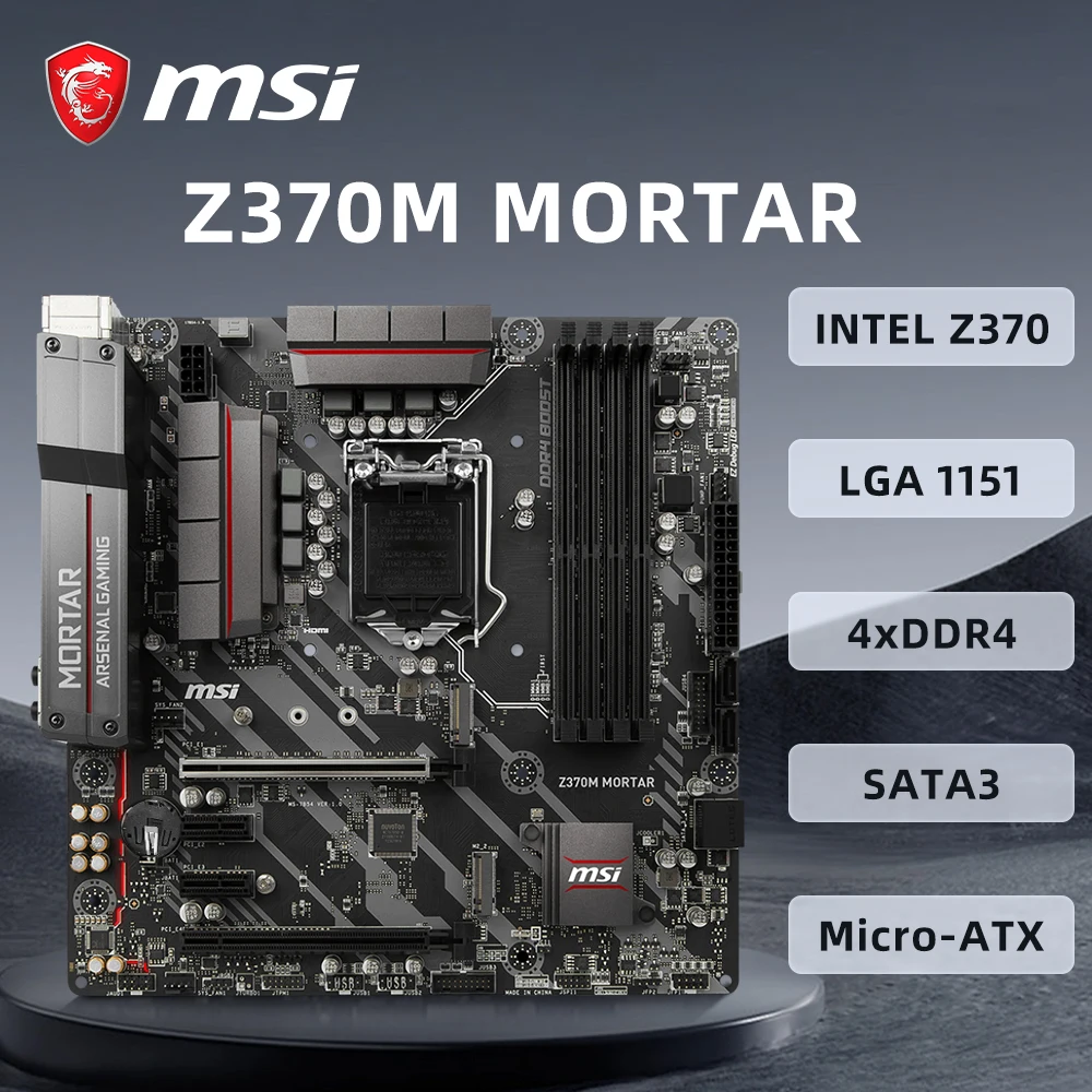 ASRock Z370M Pro4 Motherboard Support i9-9900KF i7-9700K i5-9600 CPU LGA1151 4×DDR4 DIMM 64GB 4xM.2 NVME Intel Z370M Mainboard