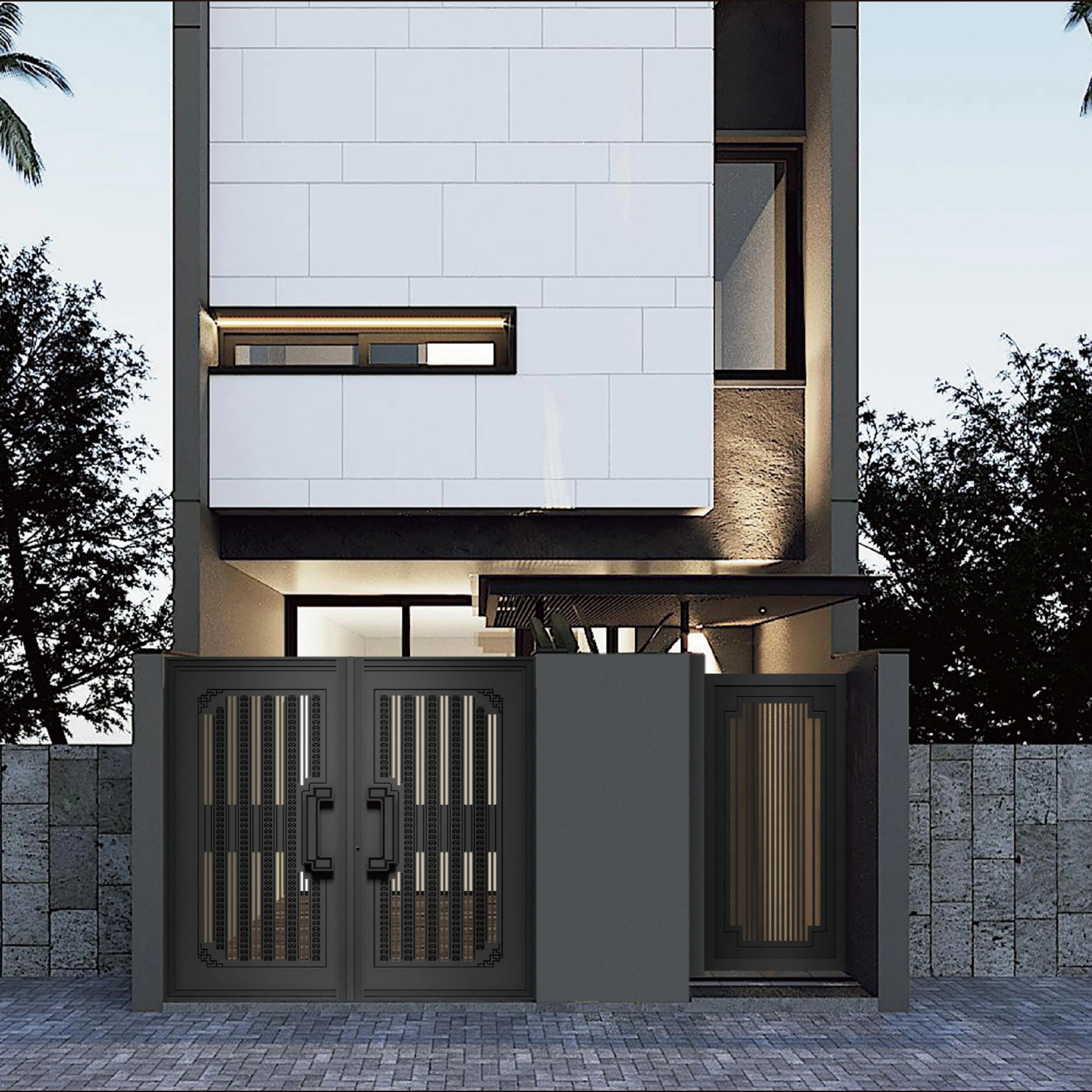 Courtyard Fence Gate Outdoor Courtyard Doorpromote sales