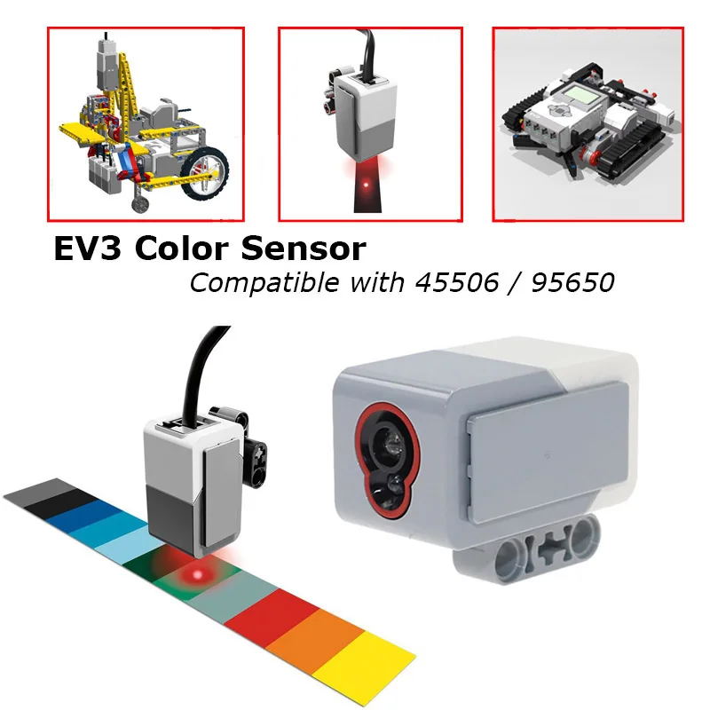 NEW 1-3Pcs EV3 95650 Color Sensors 45506 Fit for Mindstorms Core Set 45544 Electronics PF Building Blocks DIY Education Toys