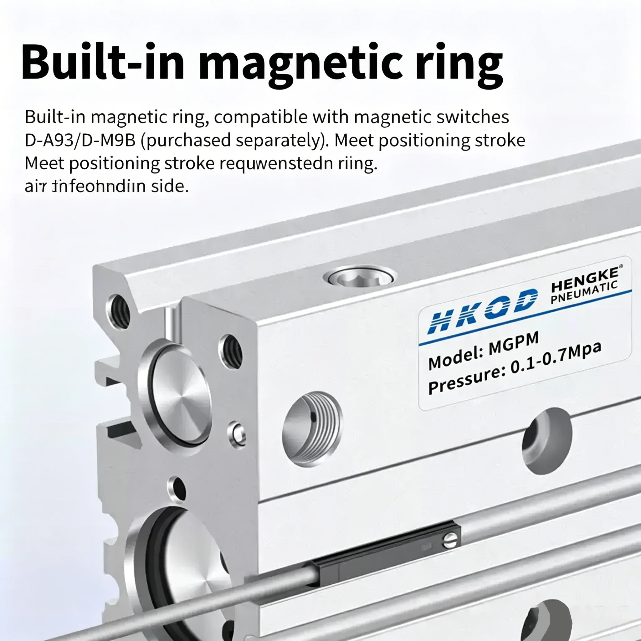 MGPM  size Compact Guide Cylinder BORE 12 16 20 25 32 40 50 63 Stroke 10 20 25 30 40 50 75 100 125 150 200 250 300