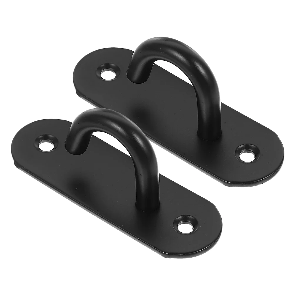 

2 Pcs Hooks for Hanging Wall-mounted Exercise Anchor Ceiling Swing Hangers Black Yoga Strap Fixing