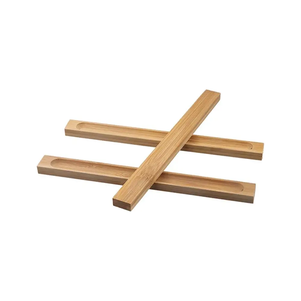 الخيزران الخيزران مجلس حامل البخور الطبيعي مكافحة الرماد تحلق البخور عصا حامل صديقة للبيئة النمط الياباني البخور الرماد الماسك