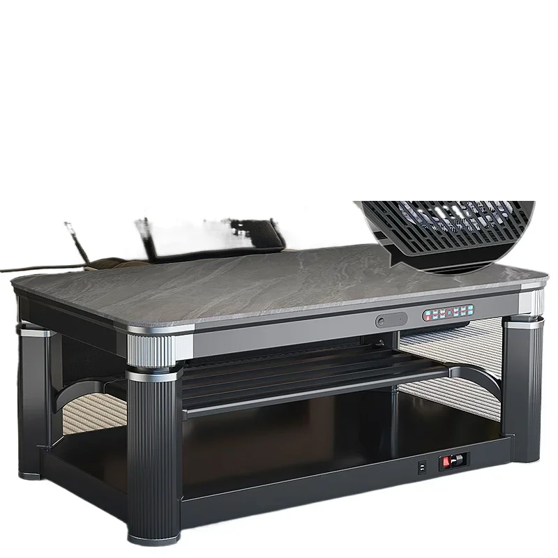Electric heating Lifting and lowering roasting fire One body Household living room table New heating table