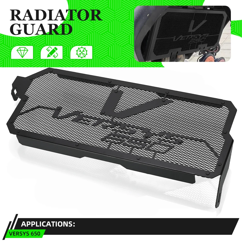 For KAWASAKI VERSYS 650 2024 2023 Motorcycle Radiator Protection Guard Grille Cover VERSYS650 2022 2021 2020 2019 2018 2017 2016