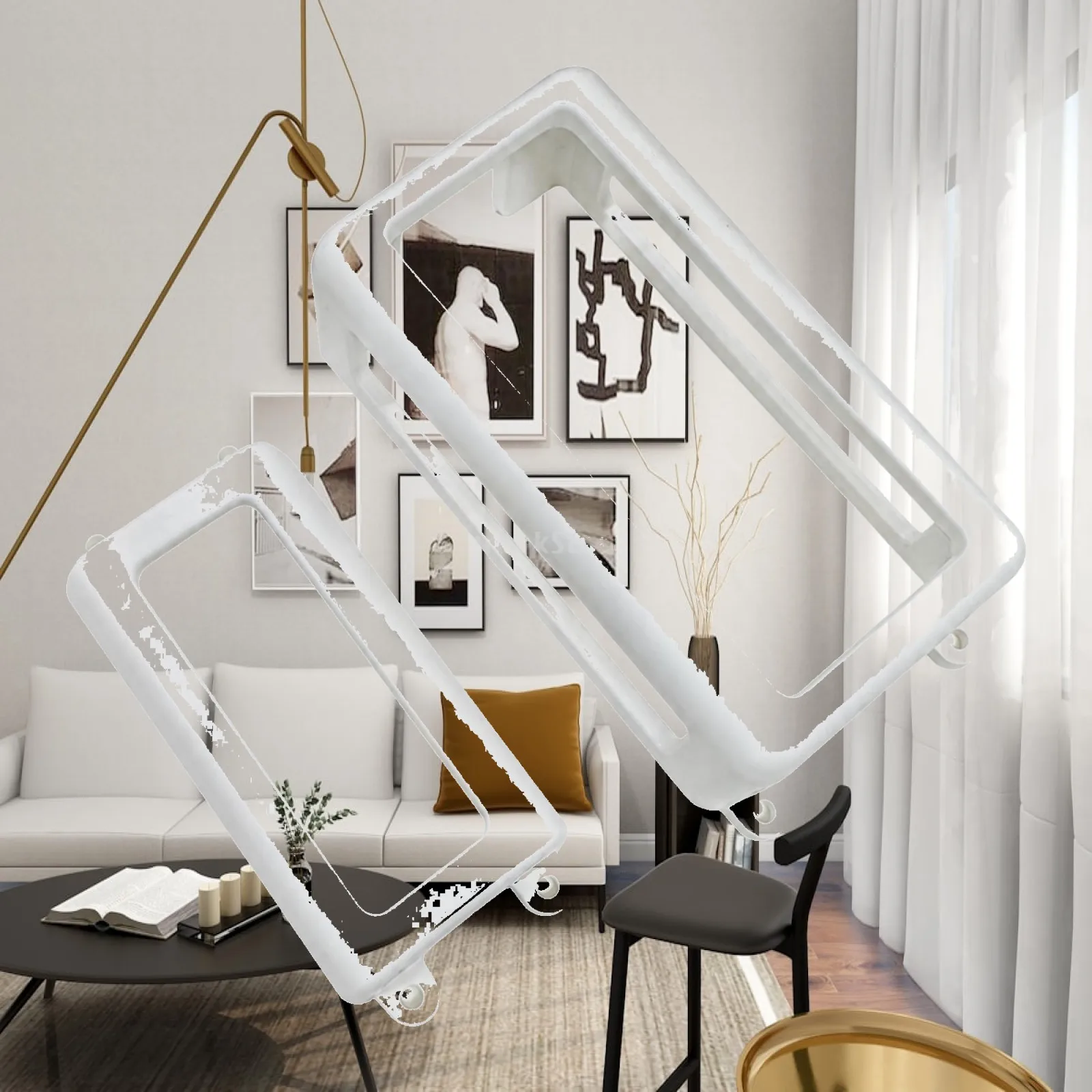 Light Controller Mounting Bracket for H705 H706 ABS Material Open Frame Rectangular Design Wall Mount Holder with Anchors for