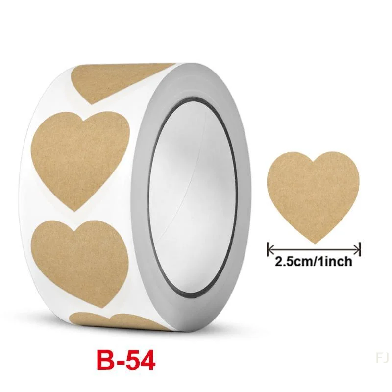 [YU]500PCS/Roll Kraft Paper Thank You Stickers With Assorted Designs Strong Adhesive For Small Business Packaging Gift Wrapping