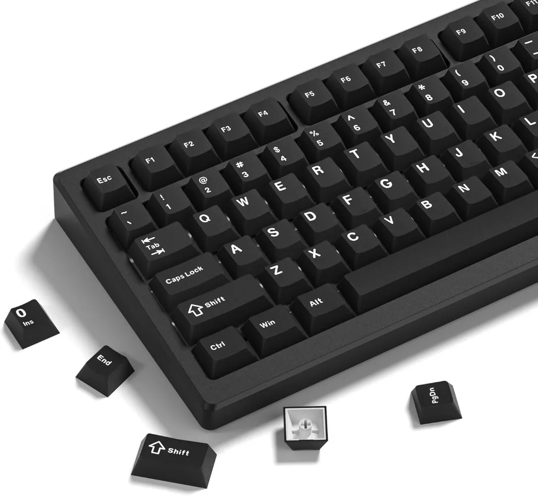 

Набор кастомных кейкапов Double Shot PBT, 138 клавиш, профиль Cherry, для клавиатур 60, 65, 75, 100%, 61/64/68/84/87/100/104/108, ретро-стиль